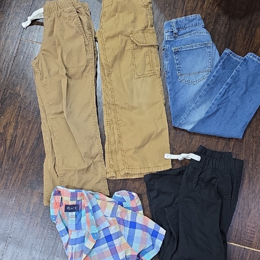 Place Tan, Black, and Blue Kids Jeans Set